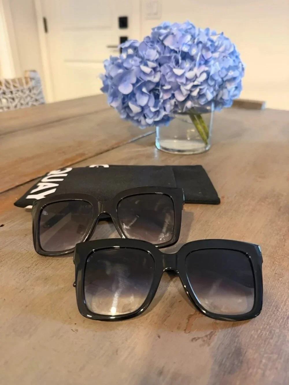 (2) QUAY Australia After Hours Sunglasses Black / Brown- Slightly Used